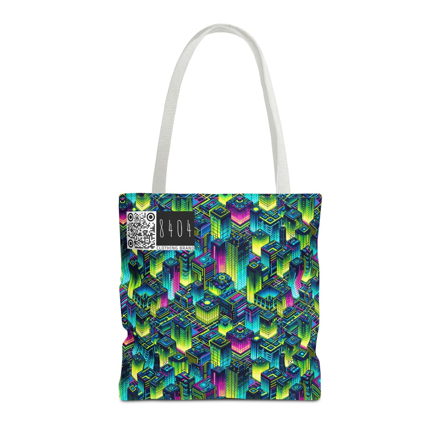 Tech-Infused Neon Tech-Forward Streetwear Tote Bag - 8404 Design-65