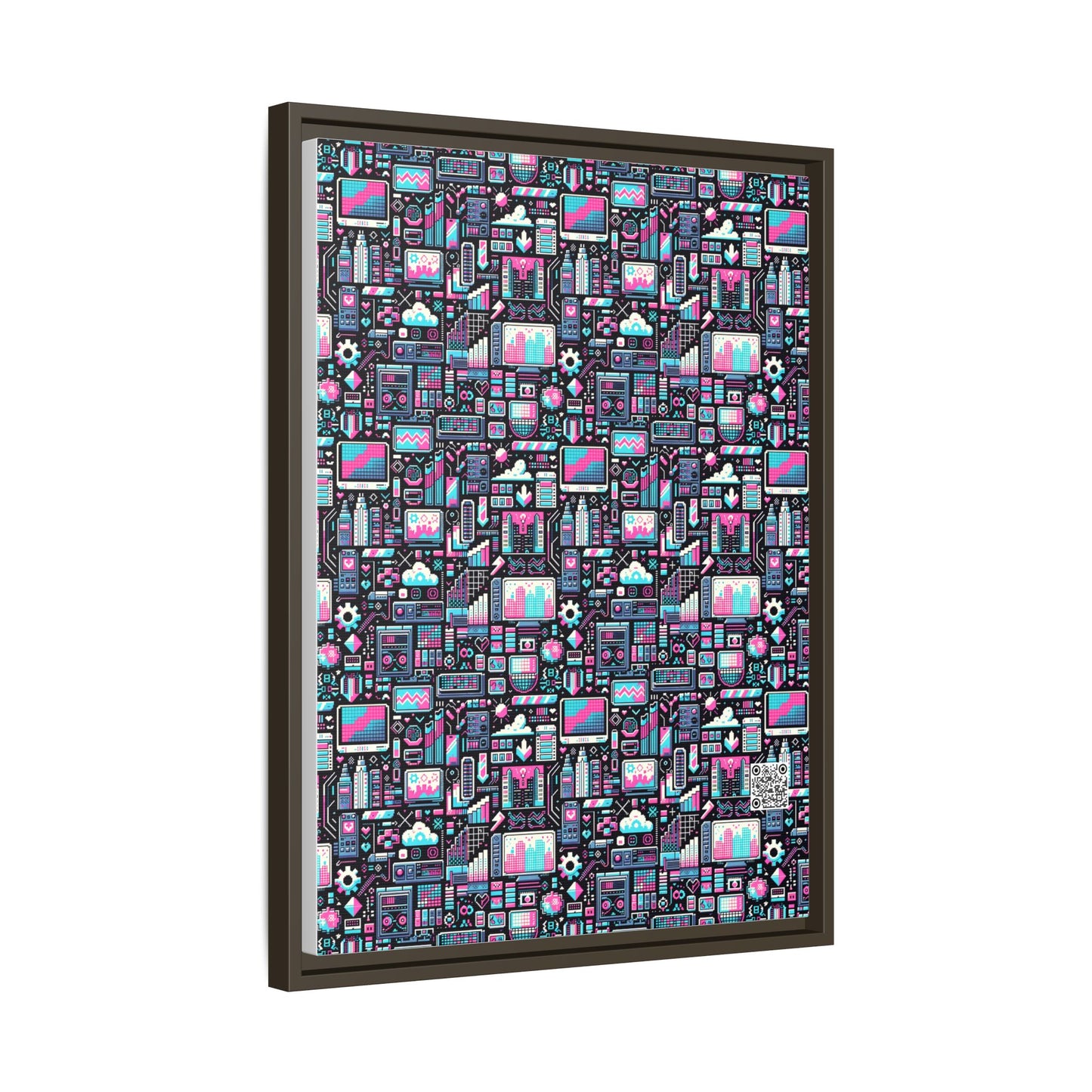 Digital Rebellion Youthful Streetwear with a Rebellious Digital Twist Matte Canvas, Framed (multi-color) - 8404 Design-71 A