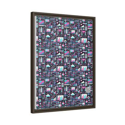 Digital Rebellion Youthful Streetwear with a Rebellious Digital Twist Matte Canvas, Framed (multi-color) - 8404 Design-71 A