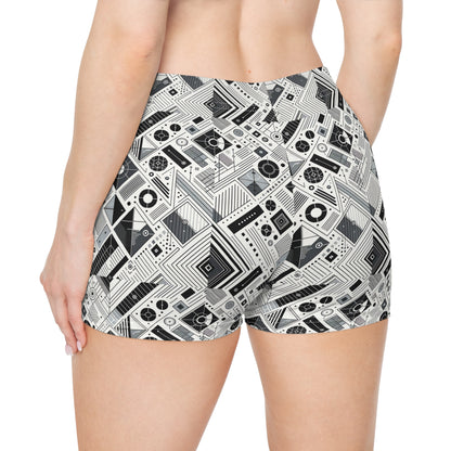 Digital Minimalism Minimalist Tech Women's Shorts - 8404 Design-33