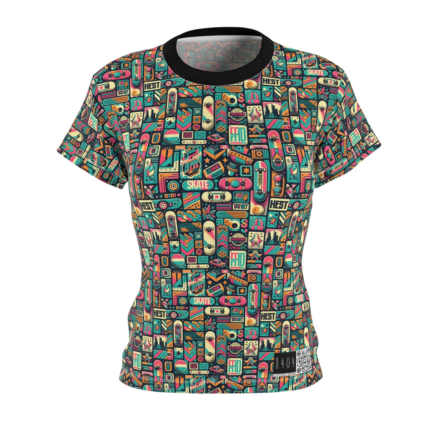 Skate Culture Revival Urban Retro Cool Women's Cut & Sew Tee - 8404 Design-61