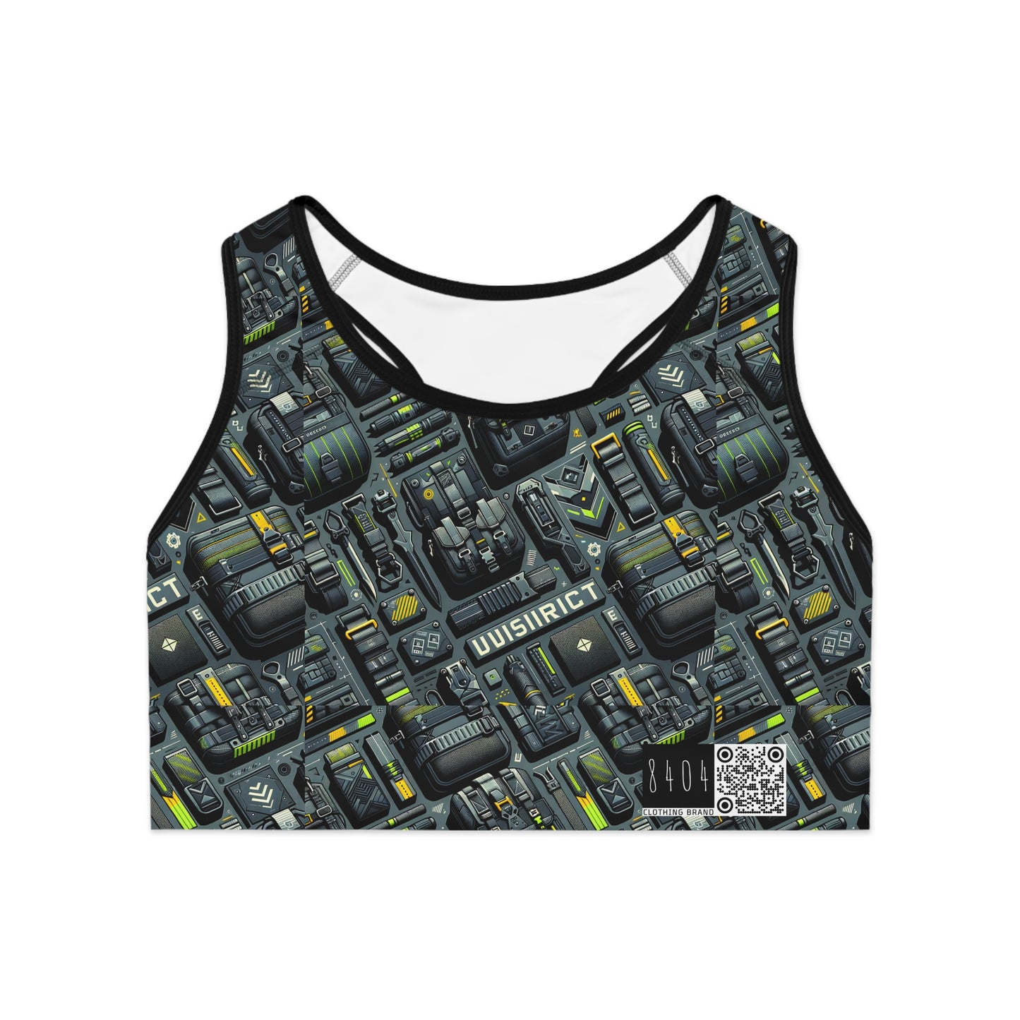 Tech Utility Streetwear Futuristic Tech-Forward Sports Bra - 8404 Design-47