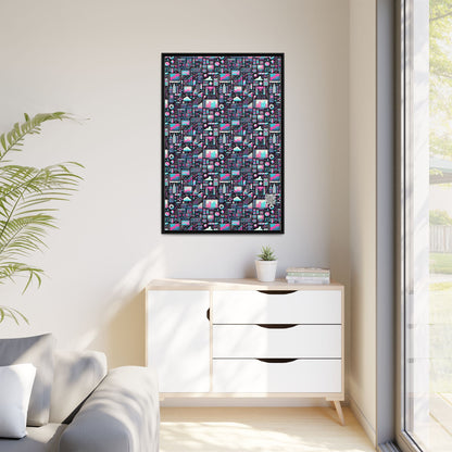 Digital Rebellion Youthful Streetwear with a Rebellious Digital Twist Matte Canvas, Framed (multi-color) - 8404 Design-71 A