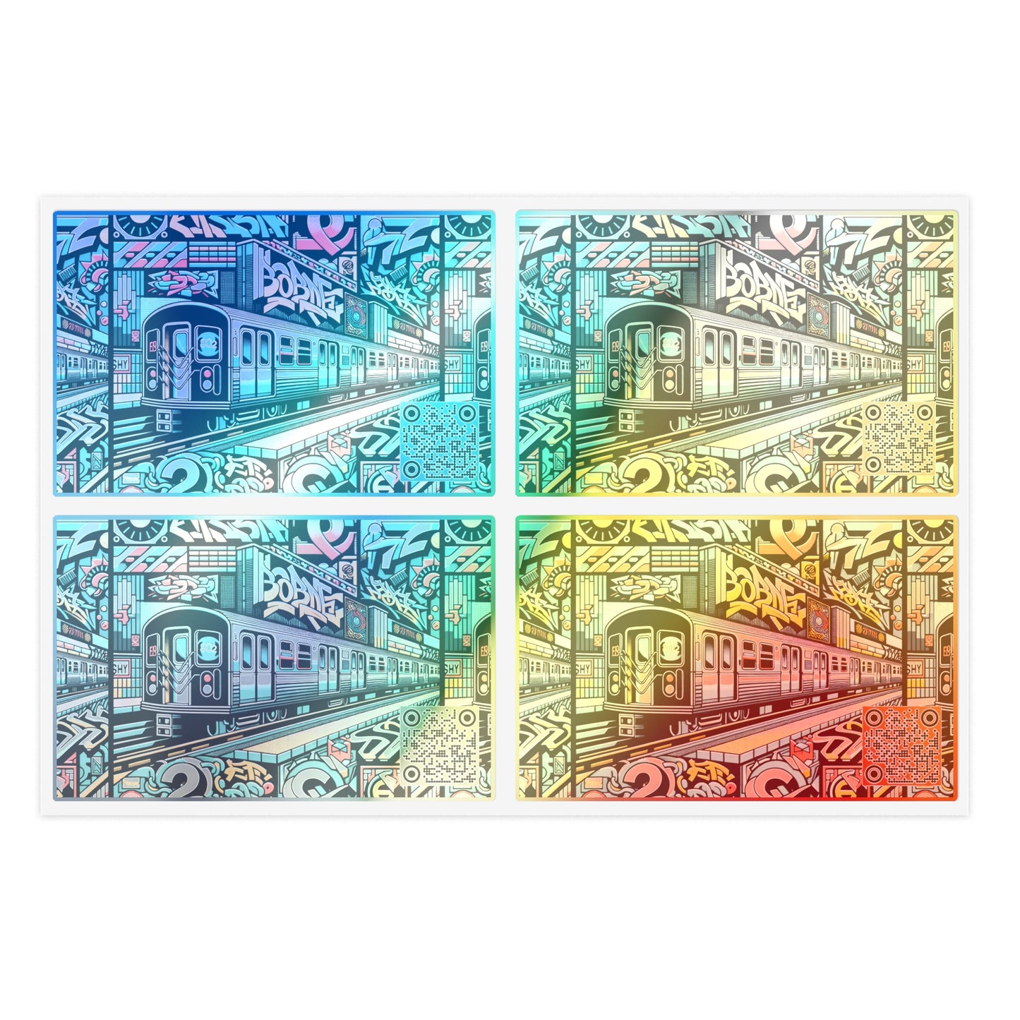 Retro Graffiti Revival Retro Urban Street Art Sticker Sheets - 8404 Design-47