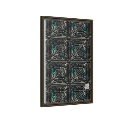Tech Noir Futuristic Tech Aesthetic with a Dark Twist Matte Canvas, Framed (multi-color) - 8404 Design-59 B
