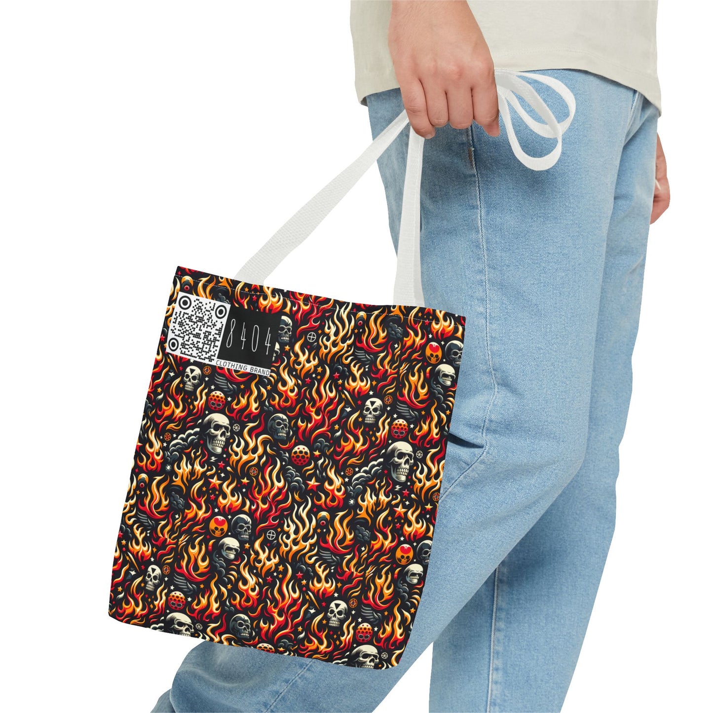 Flame Graphics Maximalist Streetwear Tote Bag - 8404 Design-76