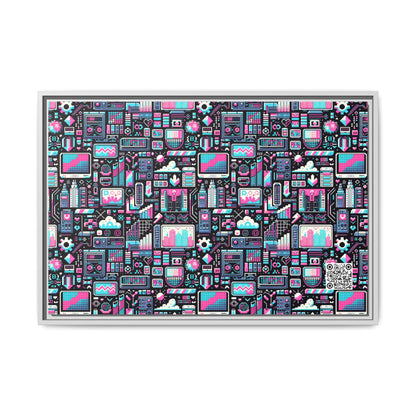 Digital Rebellion Youthful Streetwear with a Rebellious Digital Twist Matte Canvas, Framed (multi-color) - 8404 Design-71 A