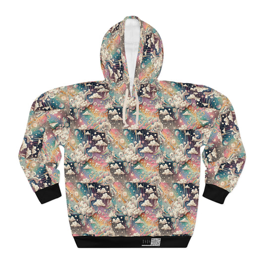 Digital Dreamland Whimsical and Nostalgic Streetwear With a Digital Twist Pullover Hoodie - 8404 Design-52