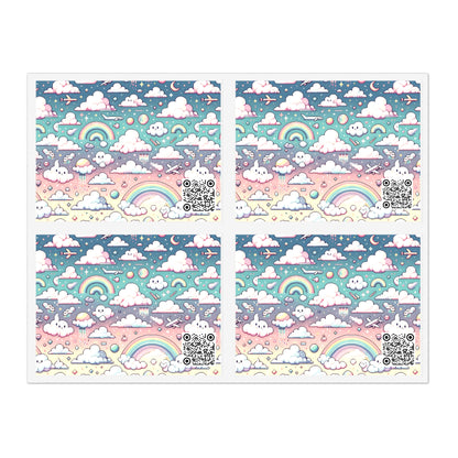 Digital Dreamland Whimsical and Nostalgic Streetwear With a Digital Twist Sticker Sheets - 8404 Design-58