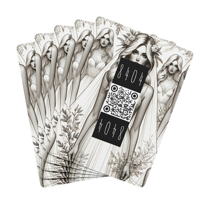Chic Bridal Minimalism Modern Romantic Poker Playing Cards - 8404 Design-58 B