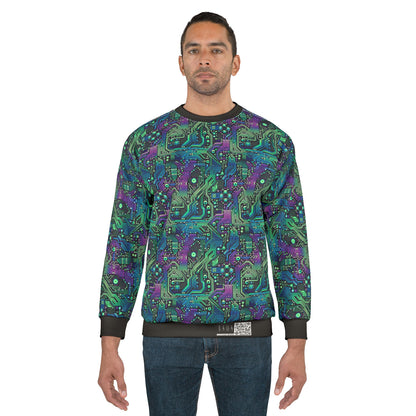 Tech-Infused Neon Tech-Forward Streetwear Sweatshirt - 8404 Design-66