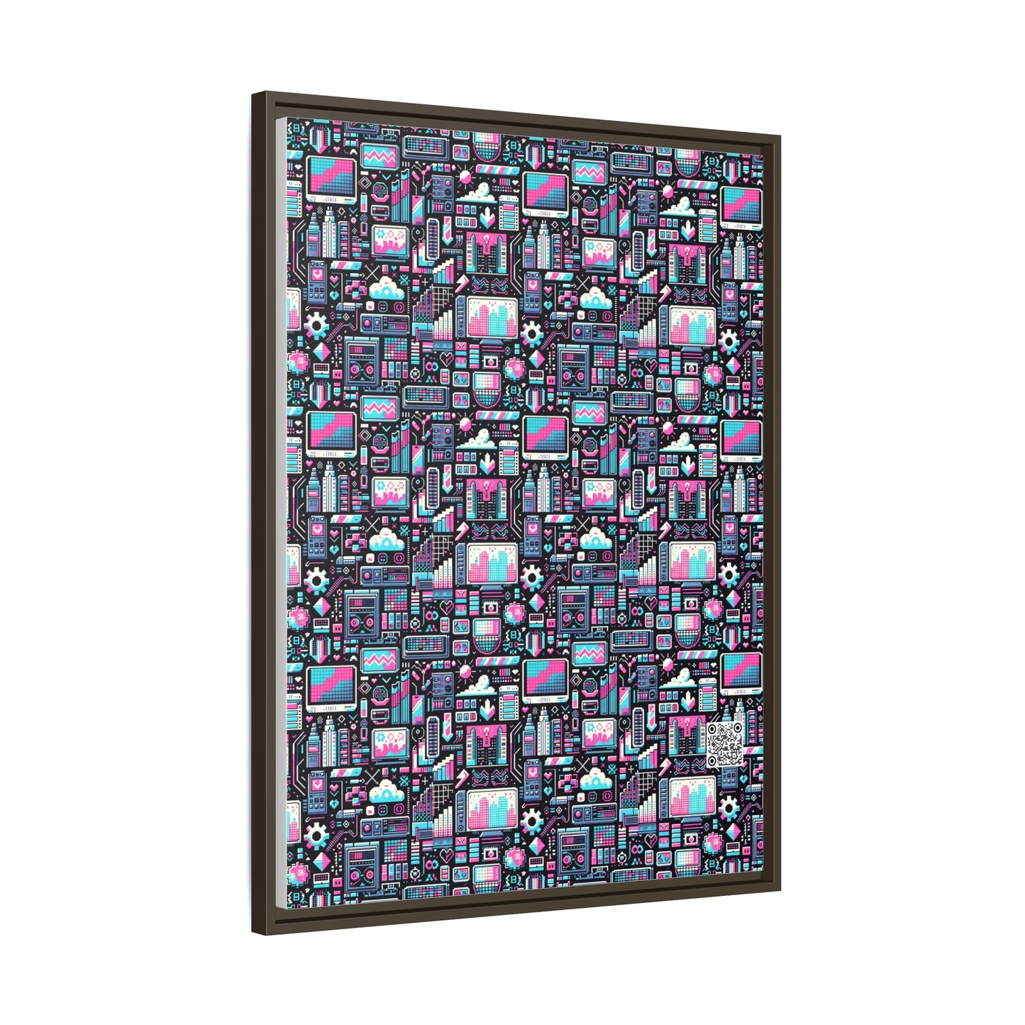 Digital Rebellion Youthful Streetwear with a Rebellious Digital Twist Matte Canvas, Framed (multi-color) - 8404 Design-71 A