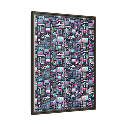 Digital Rebellion Youthful Streetwear with a Rebellious Digital Twist Matte Canvas, Framed (multi-color) - 8404 Design-71 A