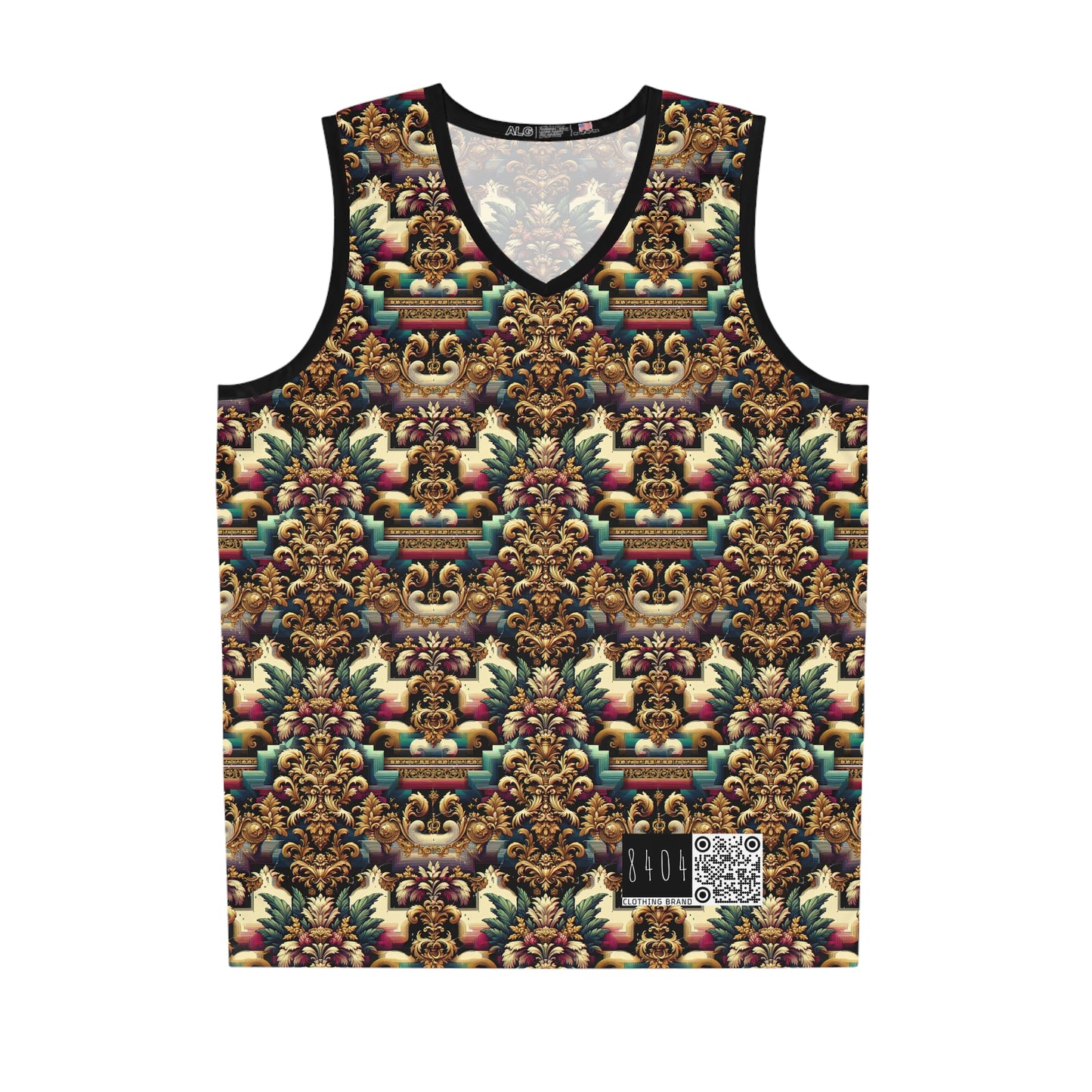 Digital Renaissance Modern Baroque Fusion Basketball Jersey - 8404 Design-60