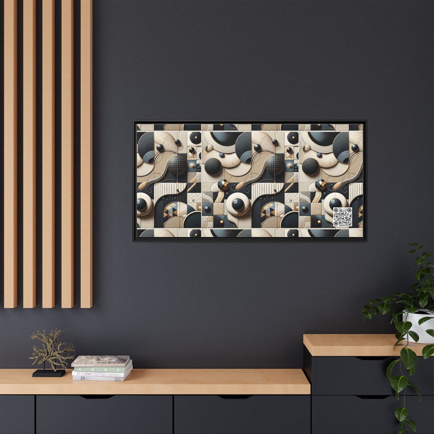 Tech-forward Luxe Streetwear Tech Luxe Fusion Matte Canvas, Framed (multi-color) - 8404 Design-71 B