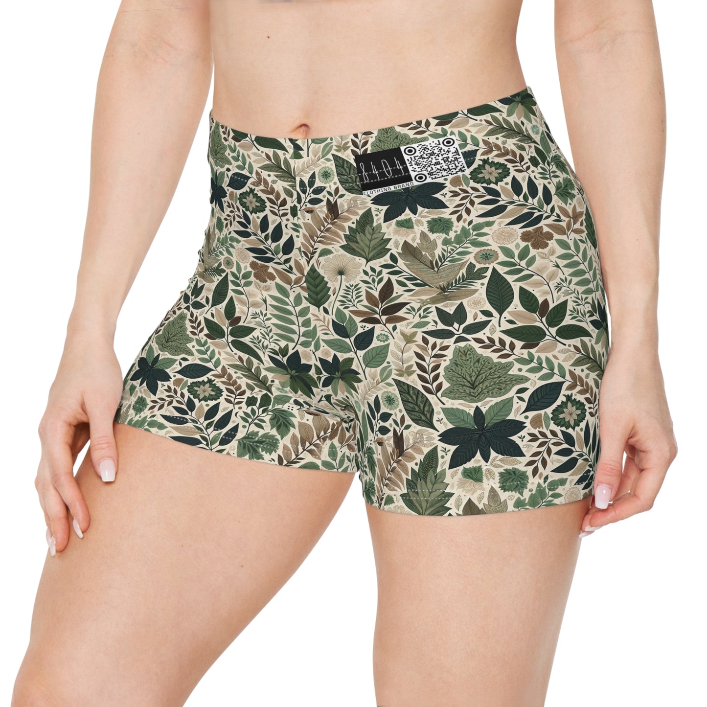 Streetwear Sustainability Environmentally Conscious Streetwear with a Natural Aesthetic Women's Shorts - 8404 Design-57
