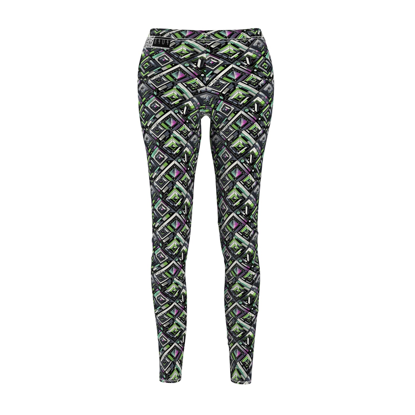 Retro Futurism Graphics Tech-Forward Streetwear Women's Cut & Sew Casual Leggings - 8404 Design-48