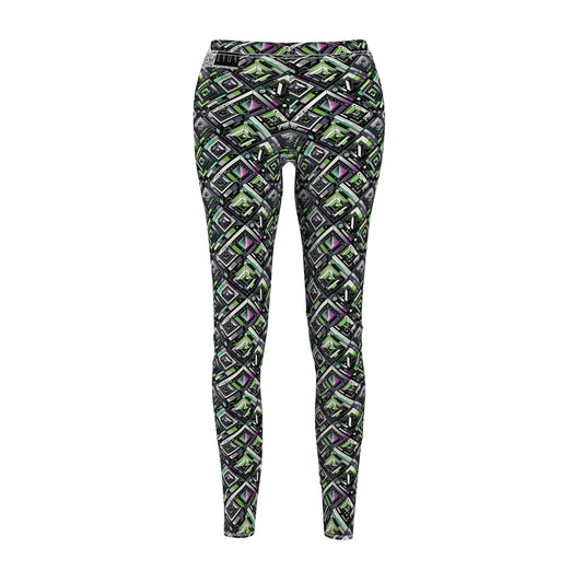 Retro Futurism Graphics Tech-Forward Streetwear Women's Cut & Sew Casual Leggings - 8404 Design-48