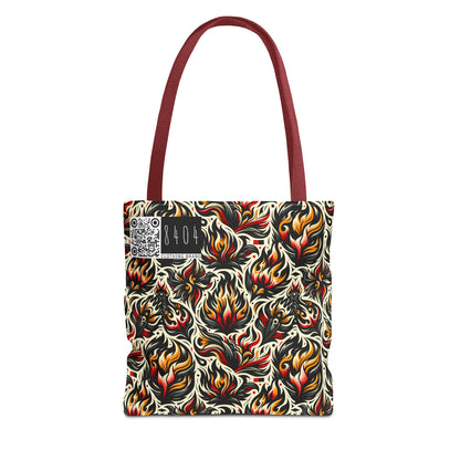 Fire & Flames Bold Streetwear Statement Tote Bag - 8404 Design-57
