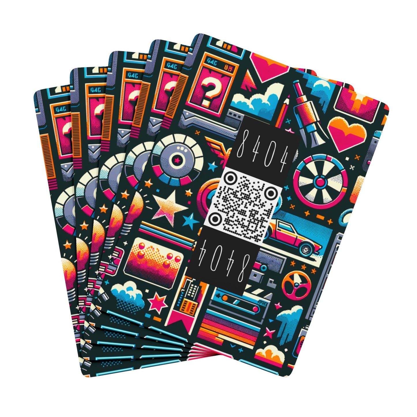 Digital Pop Culture Mashup Maximalist Pop Poker Playing Cards - 8404 Design-71 B