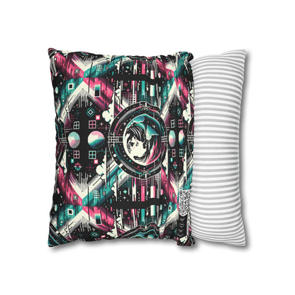 Digital Artistry Digital-native Streetwear Spun Polyester Square Pillowcase - 8404 Design-62