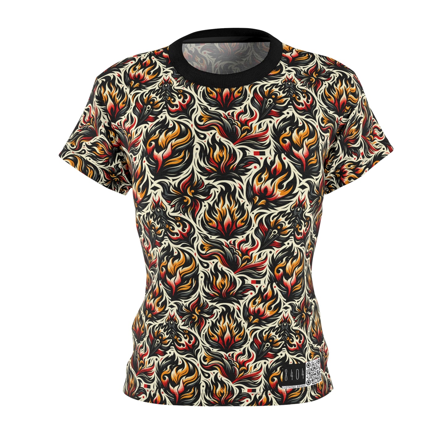 Fire & Flames Bold Streetwear Statement Women's Cut & Sew Tee - 8404 Design-57