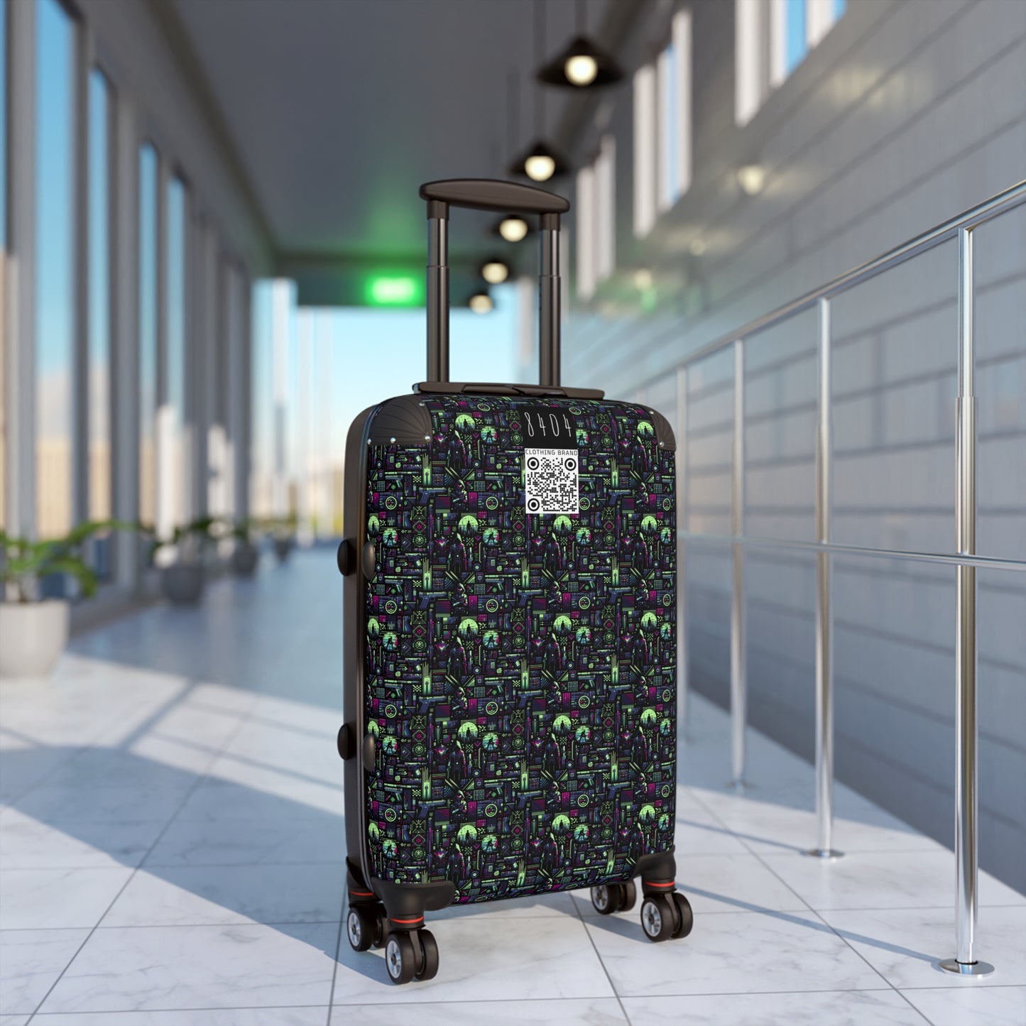Tech Noir Futuristic Cyberpunk Suitcase - 8404 Design-63