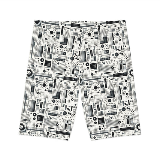 Digital Minimalism Minimalist Tech Women's Bike Shorts - 8404 Design-53