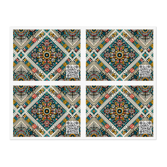 Cultural Fusion Tech Blend of Cultural Heritage With Tech-Inspired Elements Sticker Sheets - 8404 Design-64