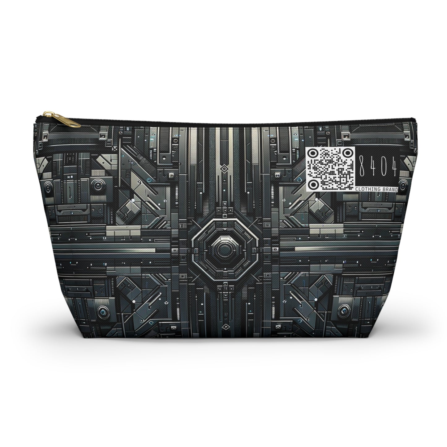 Tech Noir Futuristic Tech Aesthetic with a Dark Twist Accessory Pouch W T-bottom - 8404 Design-68