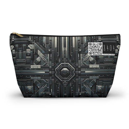 Tech Noir Futuristic Tech Aesthetic with a Dark Twist Accessory Pouch W T-bottom - 8404 Design-68