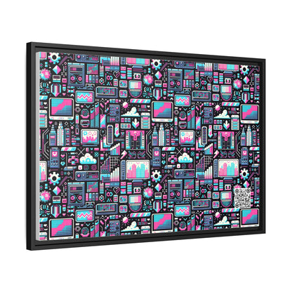 Digital Rebellion Youthful Streetwear with a Rebellious Digital Twist Matte Canvas, Framed (multi-color) - 8404 Design-71 A