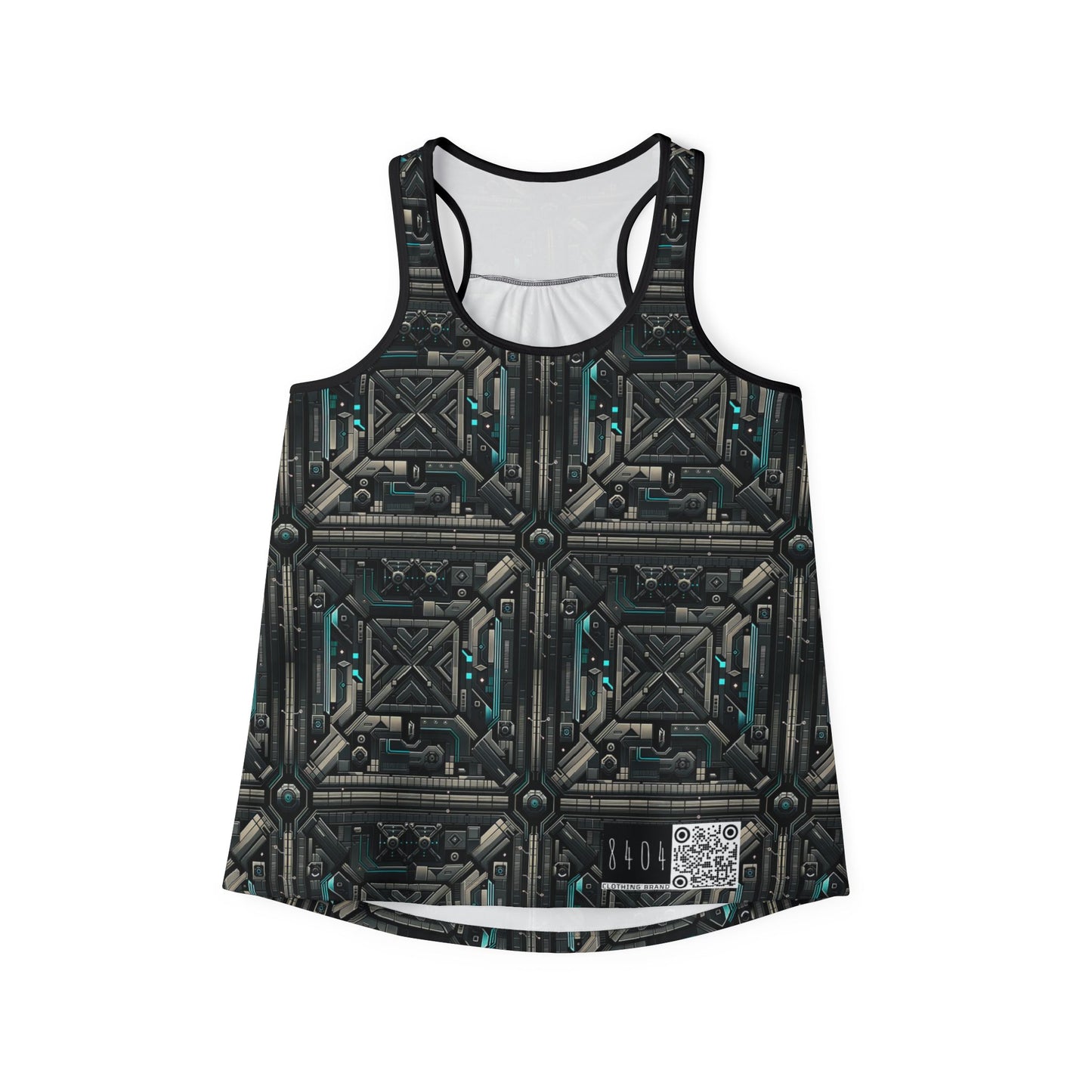 Tech Noir Futuristic Tech Aesthetic with a Dark Twist Women's Tank Top - 8404 Design-59