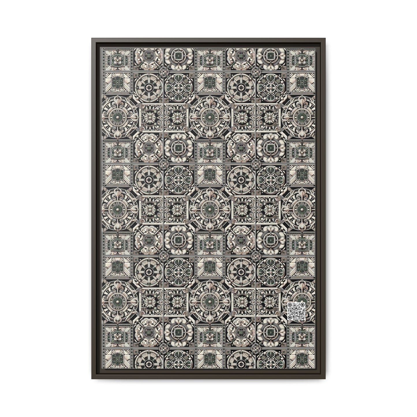 Cyber Garden Party Tech Garden Extravaganza Matte Canvas, Framed (multi-Color) - 8404 Design-45 A