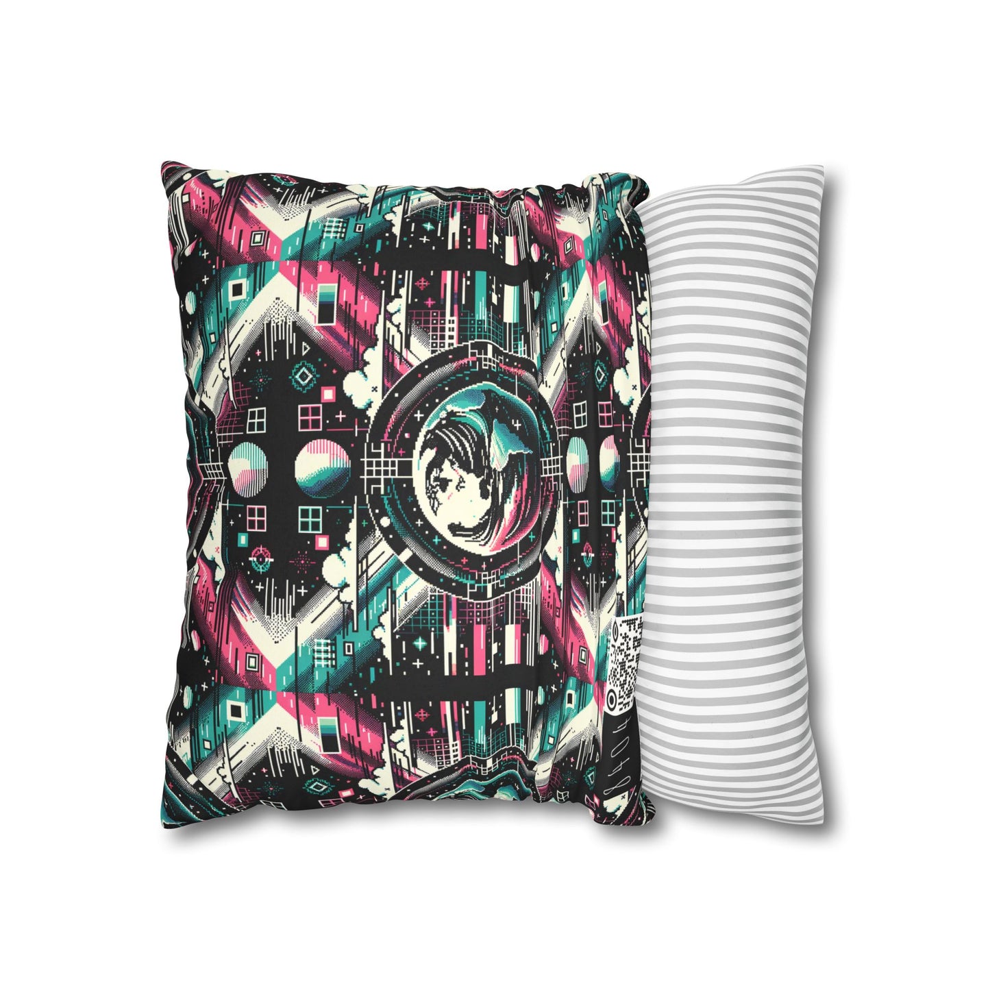 Digital Artistry Digital-native Streetwear Faux Suede Square Pillowcase - 8404 Design-62