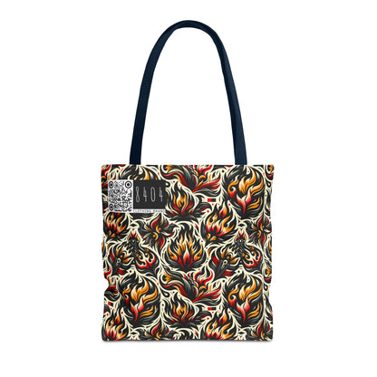 Fire & Flames Bold Streetwear Statement Tote Bag - 8404 Design-57