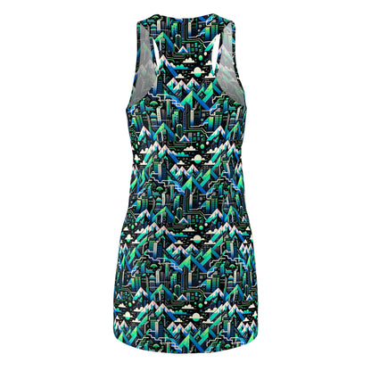 Digital Adventure Graphics Digital Explorer Women's Cut & Sew Racerback Dress - 8404 Design-55