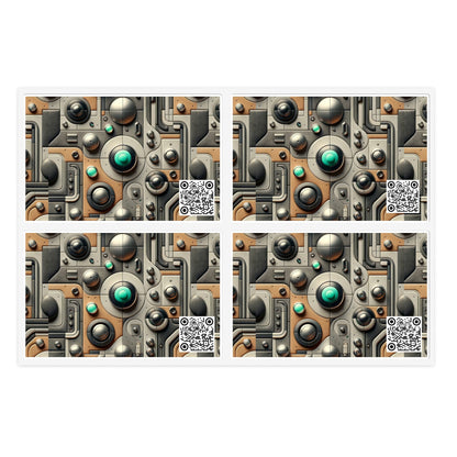 Tech Utility Chic Tech-Forward Minimalist Sticker Sheets - 8404 Design-54