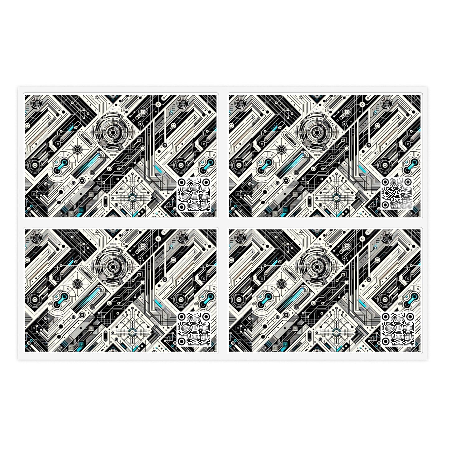 Tech-Infused Streetwear Tech-Forward Minimalism Sticker Sheets - 8404 Design-63