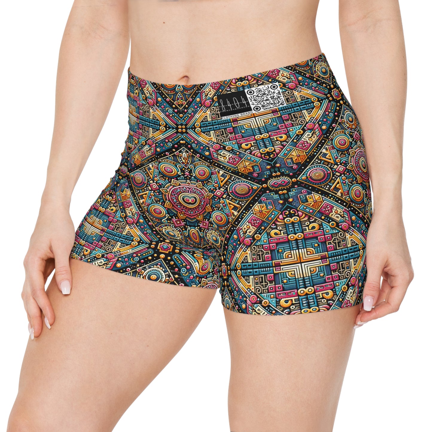 Cultural Fusion Tech Blend of Cultural Heritage With Tech-Inspired Elements Women's Shorts - 8404 Design-58