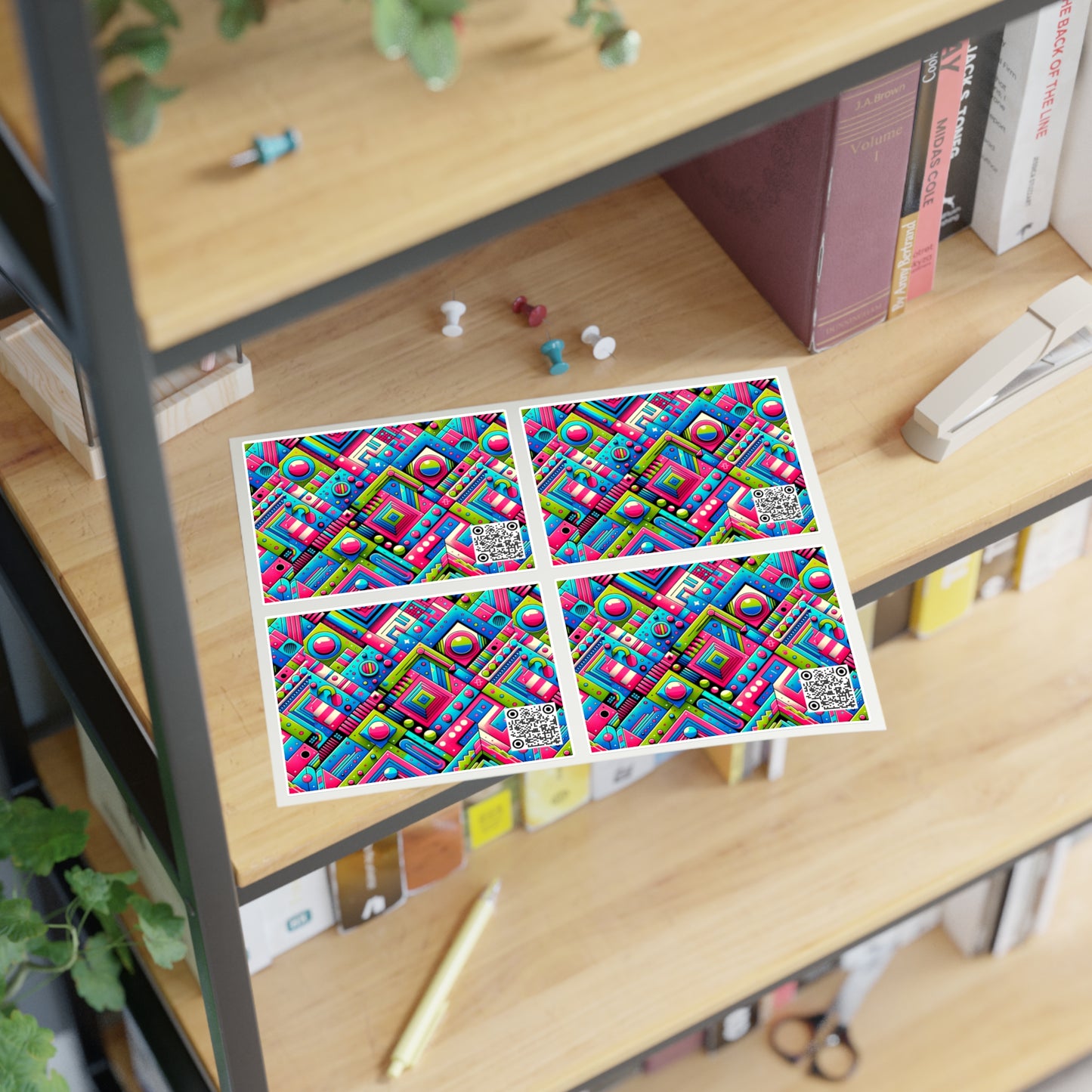 Neon Street Pop Vibrant and Eye-catching Sticker Sheet - 8404 Design-63