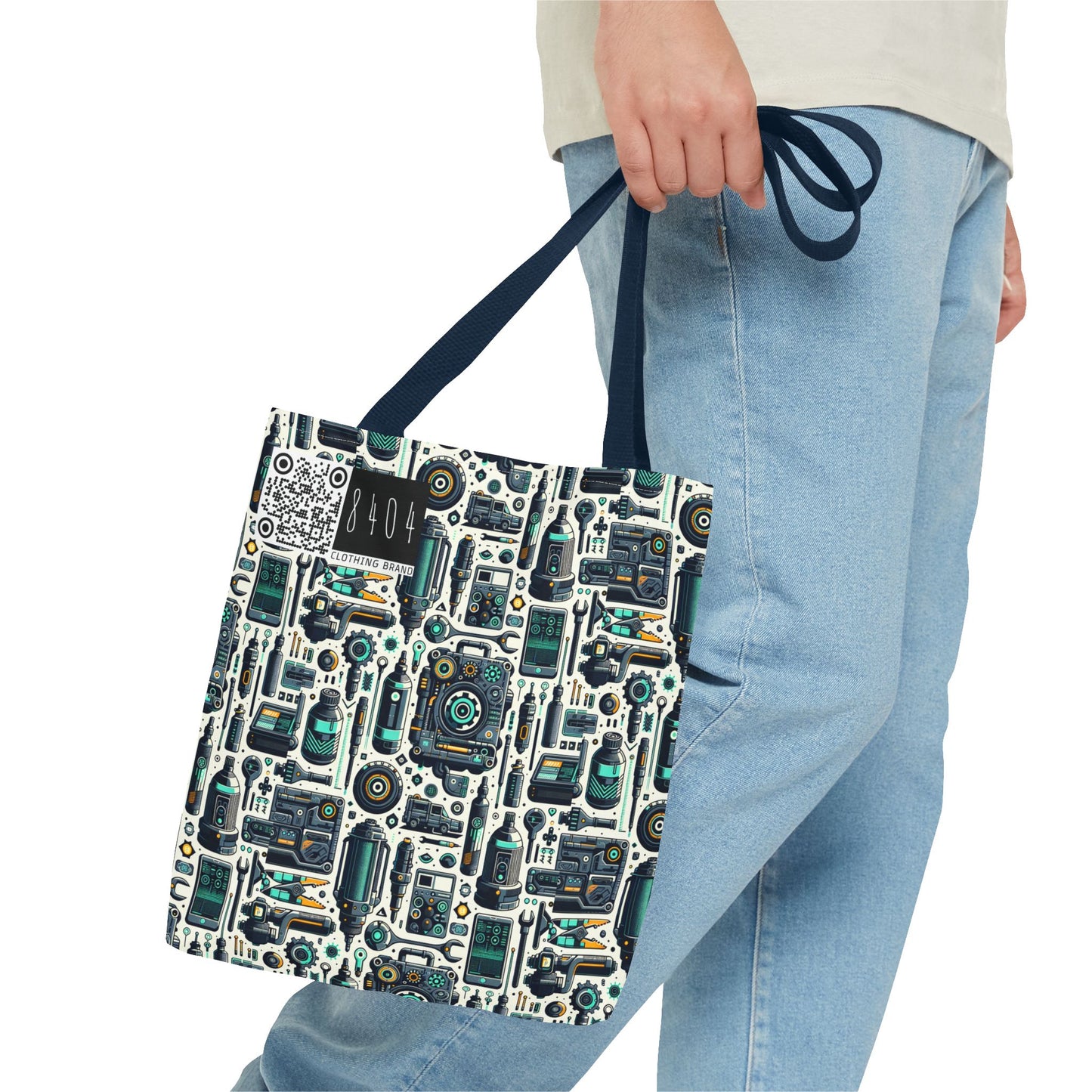 Tech Utility Fusion Modern Tech Streetwear Tote Bag - 8404 Design-53