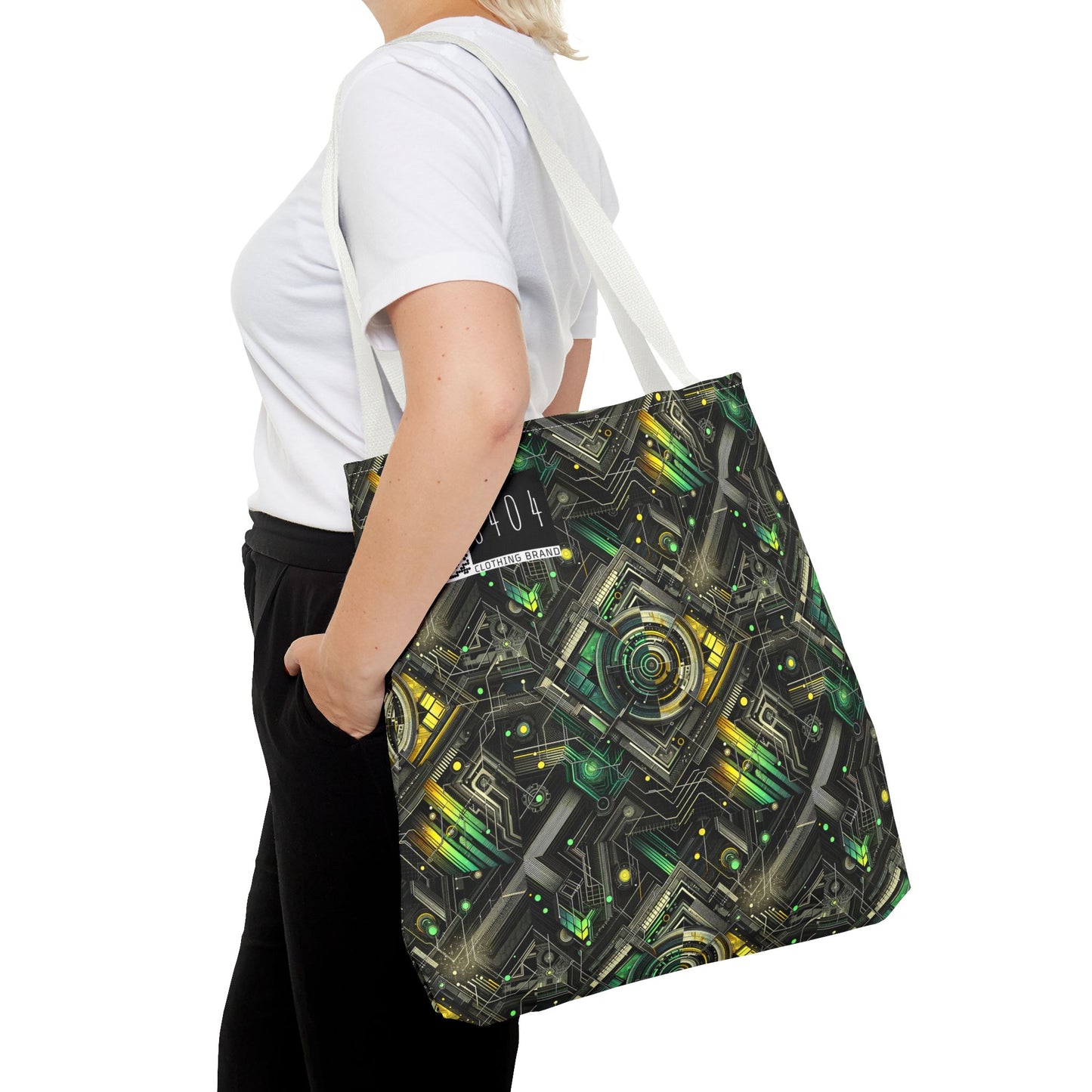 Tech Noir Graphics Tech-Inspired Streetwear Tote Bag - 8404 Design-57