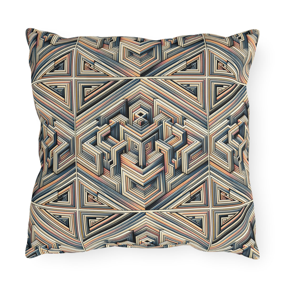 Tech Illusion Graphics Futuristic Artistry Outdoor Pillow - 8404 Design-52