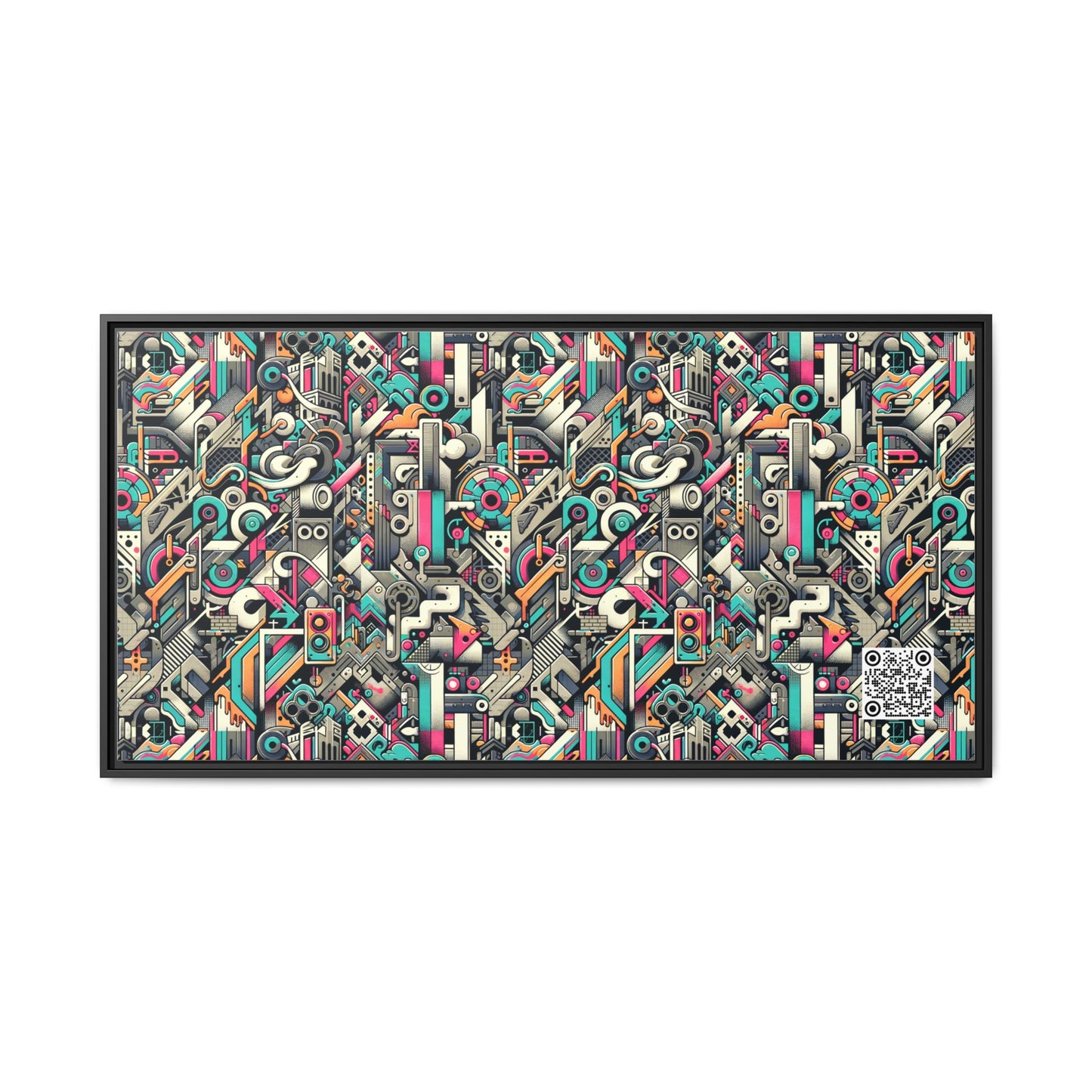 Digital Street Art Urban Street Style Matte Canvas, Framed (multi-color) - 8404 Design-74 B