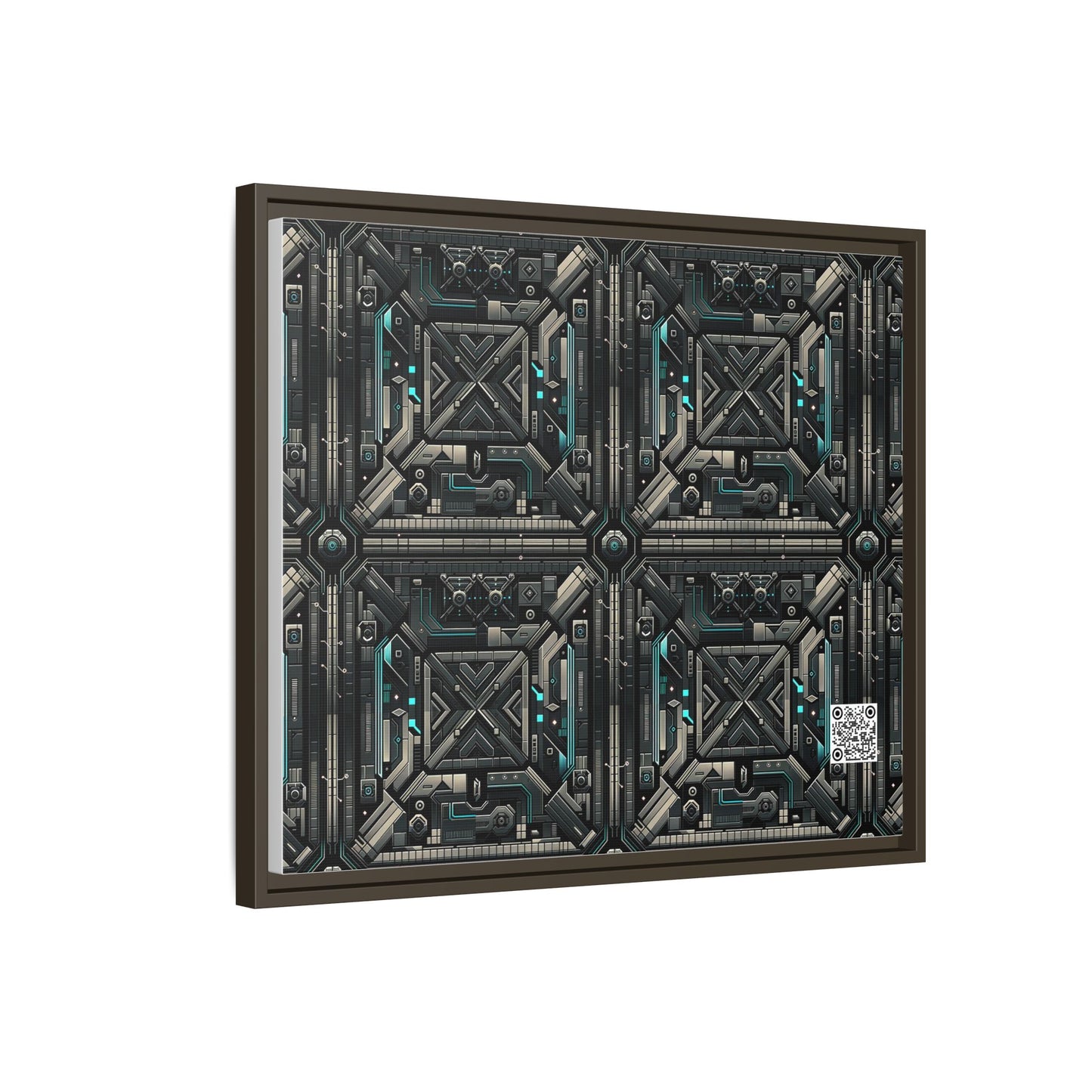 Tech Noir Futuristic Tech Aesthetic with a Dark Twist Matte Canvas, Framed (multi-color) - 8404 Design-59 B