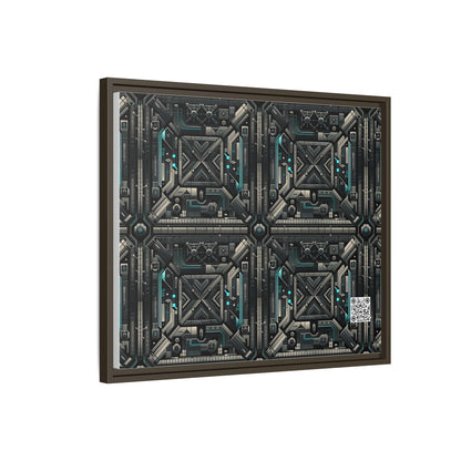 Tech Noir Futuristic Tech Aesthetic with a Dark Twist Matte Canvas, Framed (multi-color) - 8404 Design-59 B