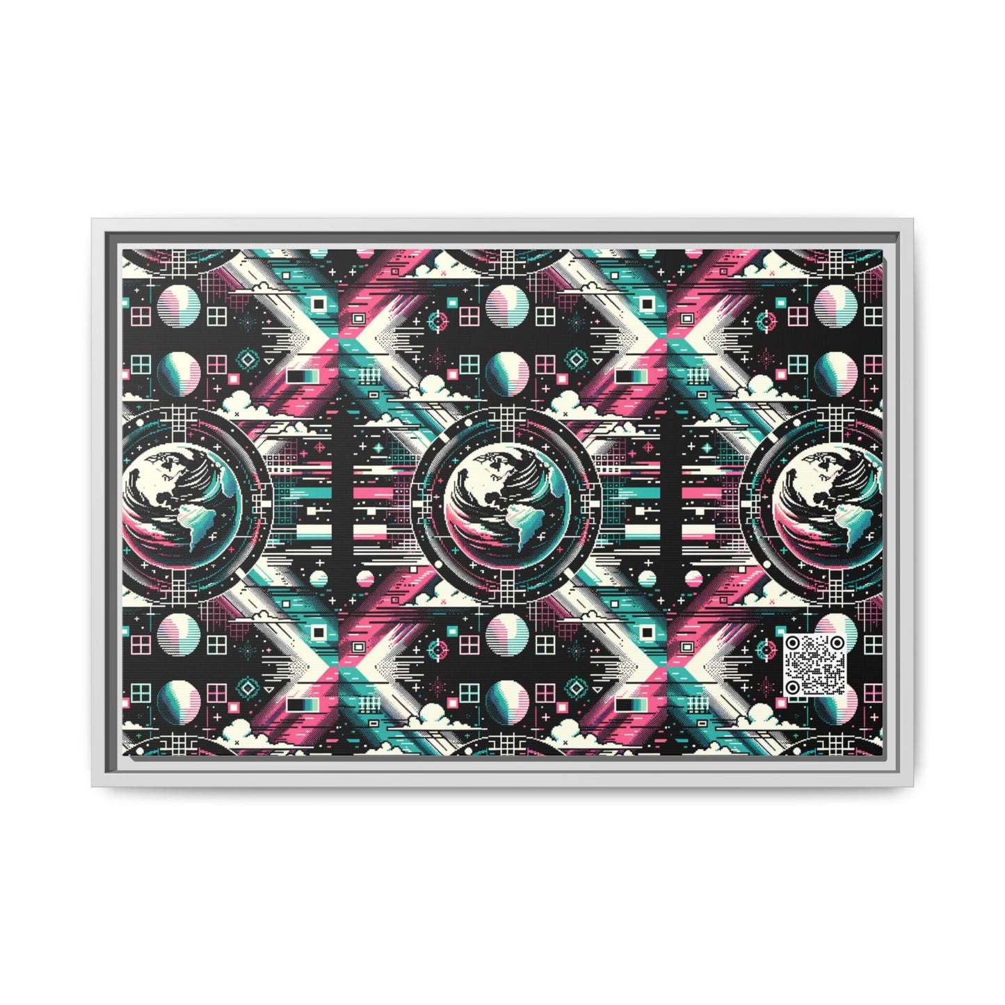 Digital Artistry Digital-native Streetwear Matte Canvas, Framed (multi-color) - 8404 Design-62 B