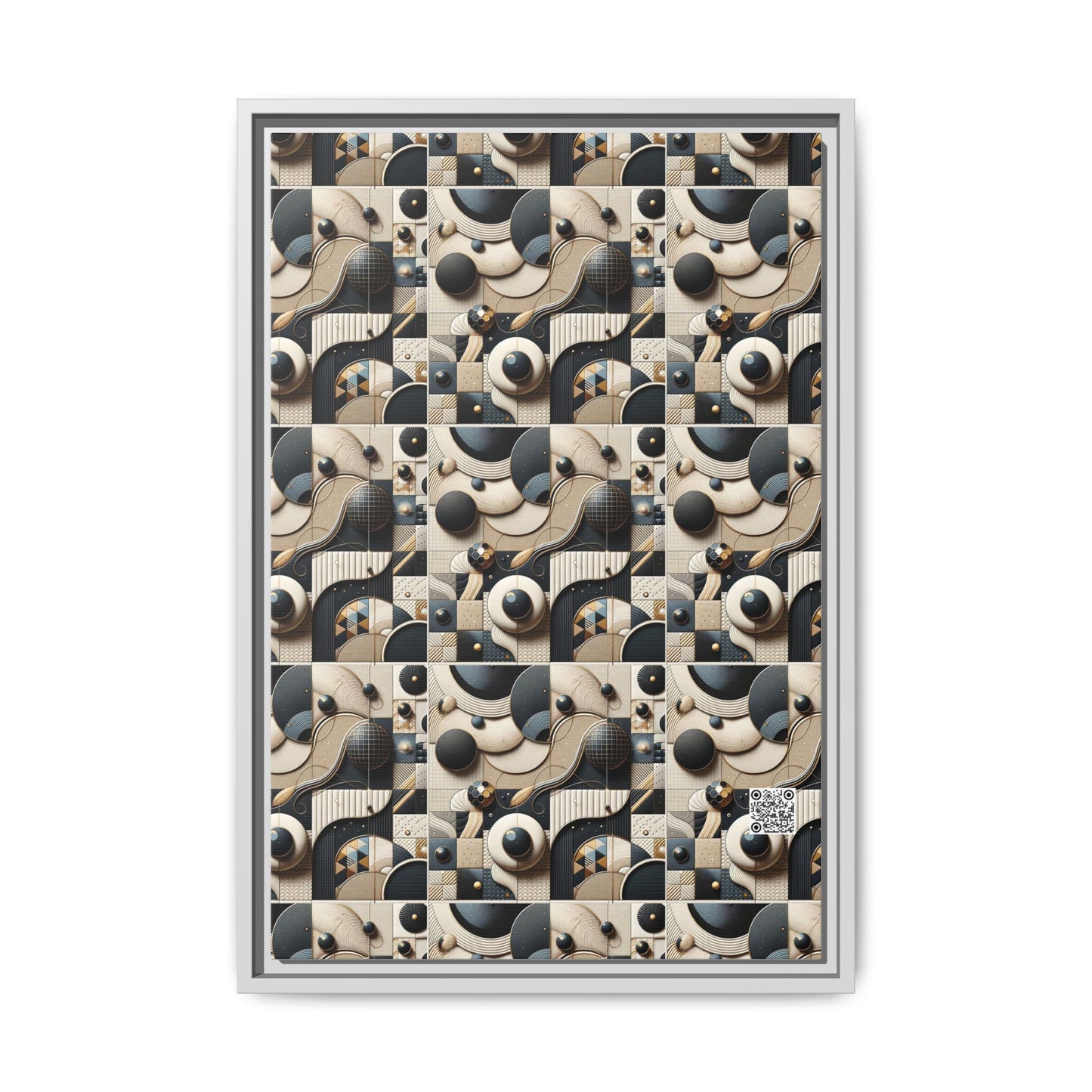 Tech-forward Luxe Streetwear Tech Luxe Fusion Matte Canvas, Framed (multi-color) - 8404 Design-71 B