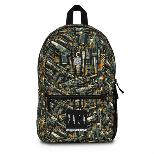 Digital Punk Futuristic Grunge Backpack - 8404 Design-47